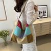 Stylish Large Capacity Canvas Tote Bag For Women Ideal For Summer Casual Outings And Commuting