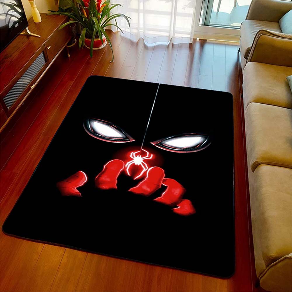 

Super Hero Spiderman Area Rug Soft Polyester Non-Slip Floor Carpet Home Living Room Bedroom Decor -QJY 60x90cm