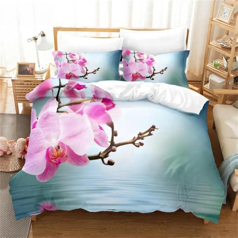 Red Rose Flowers Bedding Set Fashion Duvet Cover Gift For Women Girls Twin Single Queen King Full Size Polyester Duvet Cover Set