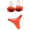 Fashion Women Solid Color Bikini Split Swimsuit Casual Sexy Swimsuit Set