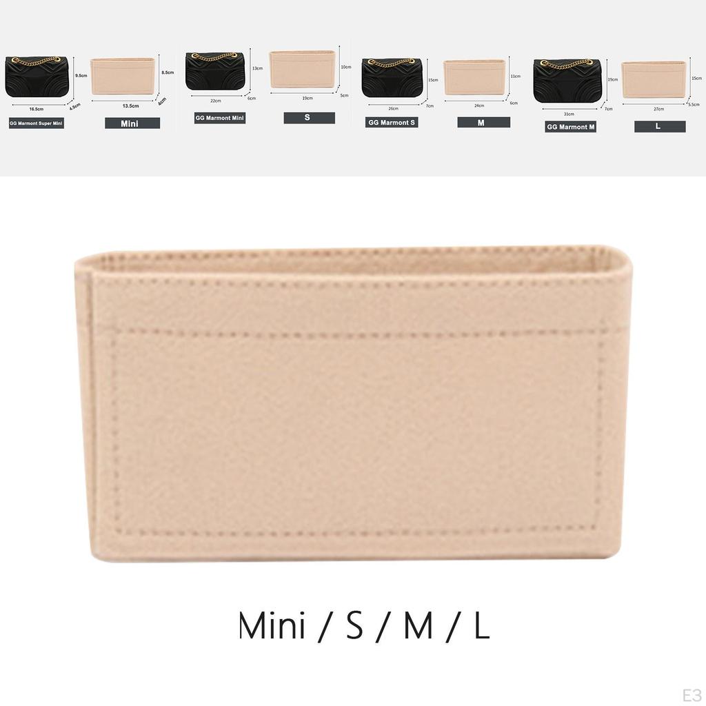 Container for Handbag Organization with Compartments Makeup And Accessories