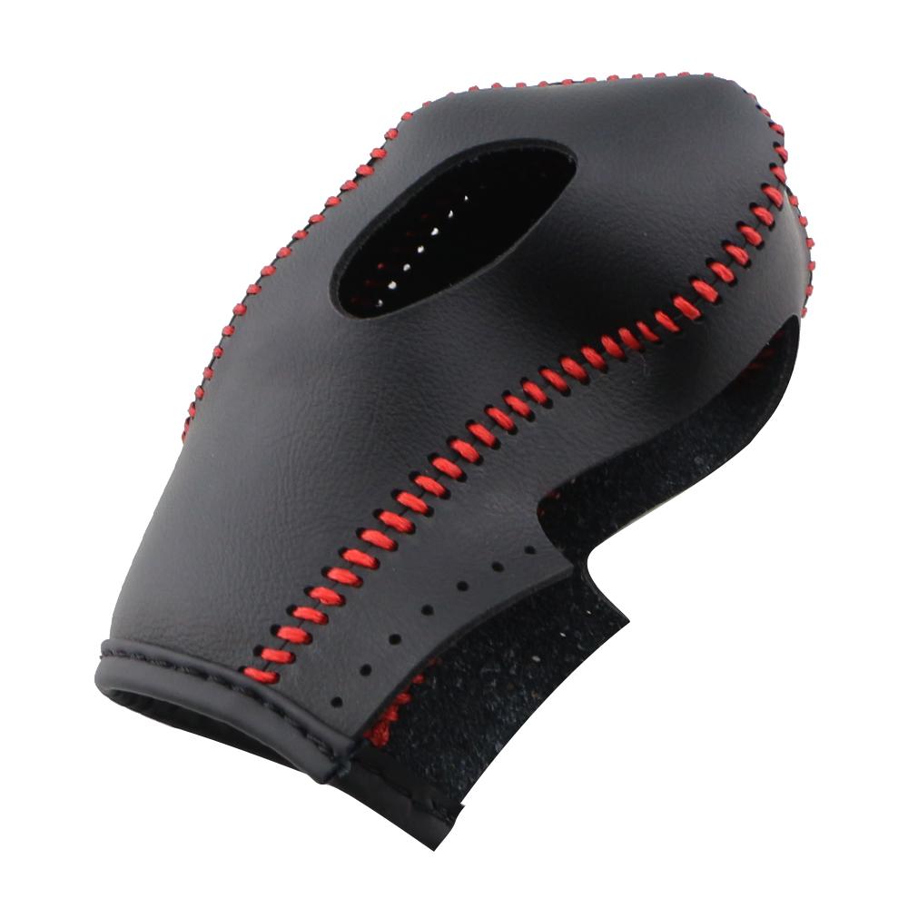 AT Leather Car Gear Shift Knob Cover Collars for Ford Focus 3 MK3 2013 - 2018 New Fiesta MK7 2009 - 2015 Ecosport 2012 - 2017