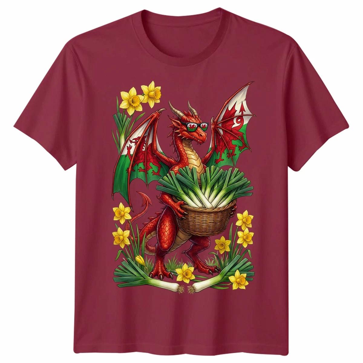 Welsh Flag With Daffodils Idea St Davids Day Unisex TTshirt 4XL