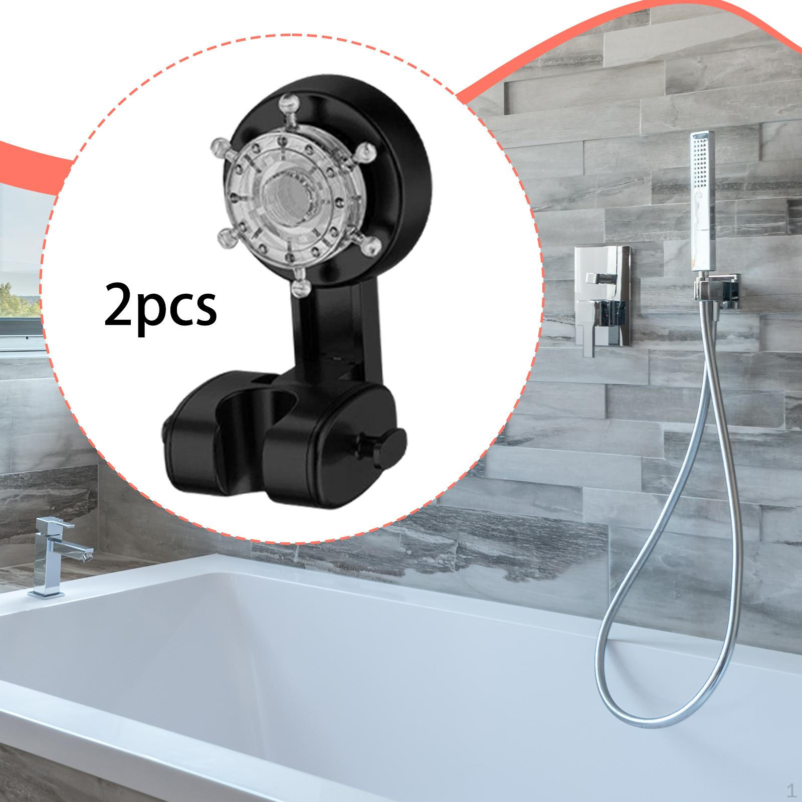 

2 шт. Ручной держатель для душевой лейки, Присоска с сильным вакуумом, Распылитель, Регулируемая душевая лейка чёрный