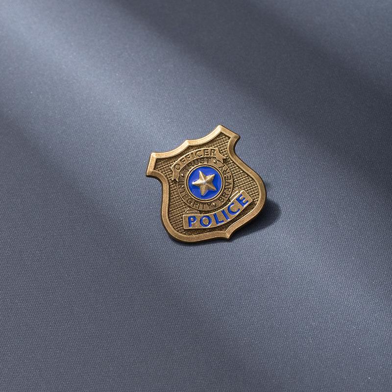 Anime Movie Zootopia Judy Rabbit Metal Police Badge Brooch, Cartoon Badge