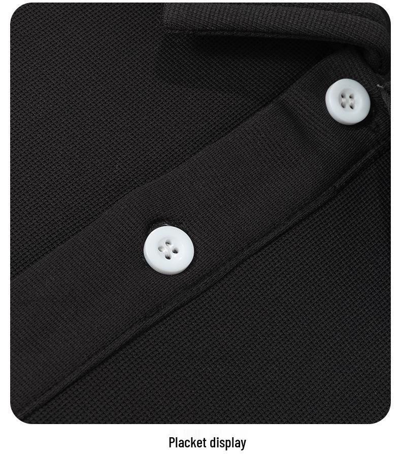 Men's Air Layer Polo Hoodie - Solid Color, Loose Fit, Long Sleeve Top (Autumn 2026)