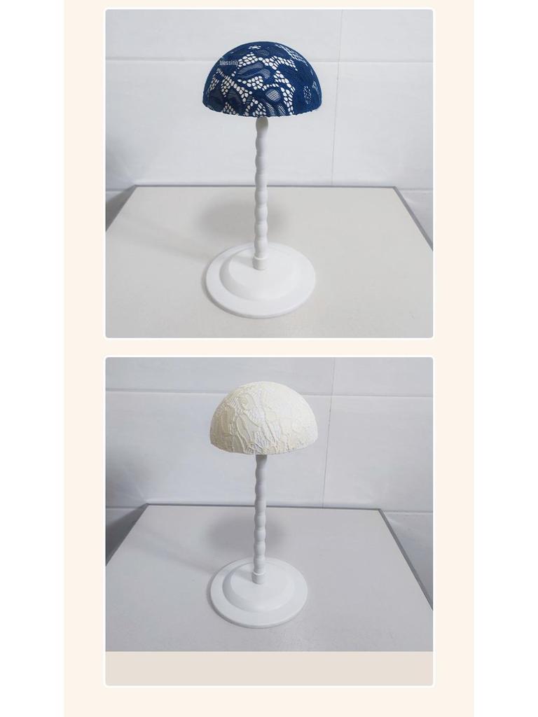 Lace Fabric Surface Wig Holder and Display Stand for Men and Women