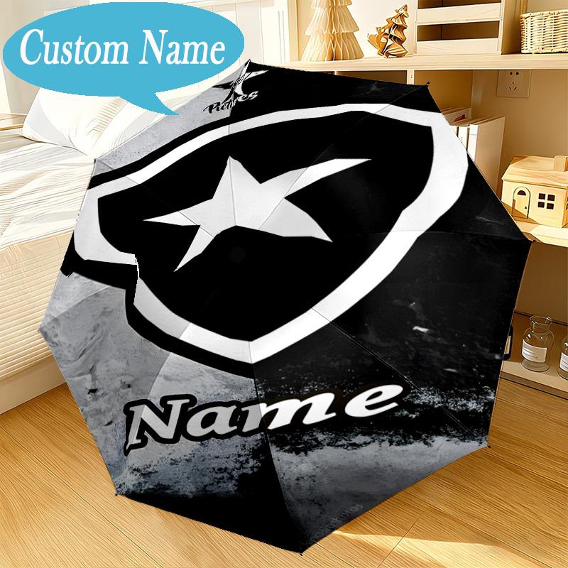 Custom Name Umbrella Botafogo Emblem Pride Umbrella 8-Frame for Travel, Camping, Casual Lightweight Portable, Essential for Family Gifts