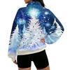 Women's Printed Half-Zip Sweatshirt Lightweight Casual Pullover for Everyday Wear