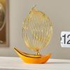Porcelain Domestic Use Interior Decor Desk Accessories Sailboat Ornaments Smooth Sailing Figurines Decorations For Interior Ceramic Crafts Gifts