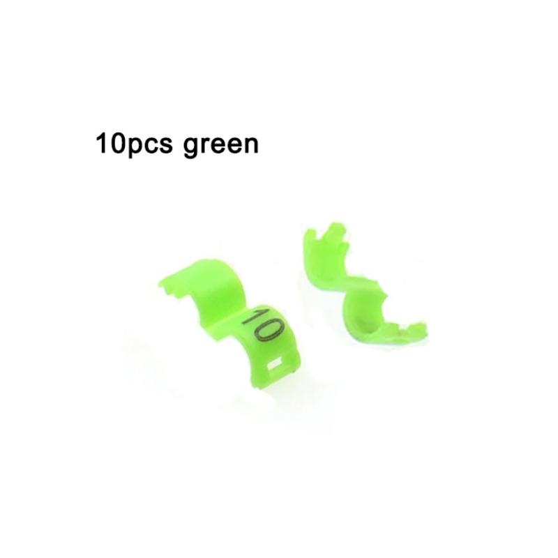 

10 шт. Пташині кільця для ніг голубів, перепелів, маленьких папуг з номером, внутрішній діаметр 2,7 мм 3 мм 4 мм 4,5 мм 5 мм, приладдя для птахів 5mm зелений