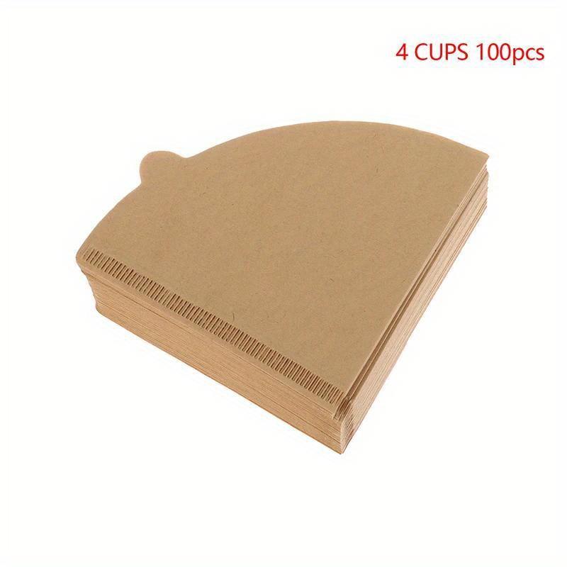 100 ks Papír na překapávanou kávu ve tvaru V z dřevité buničiny V60 Kónický Bílý Béžový Kávový filtr Sáček na kávový filtr Příslušenství pro kávovar na espresso a čaj