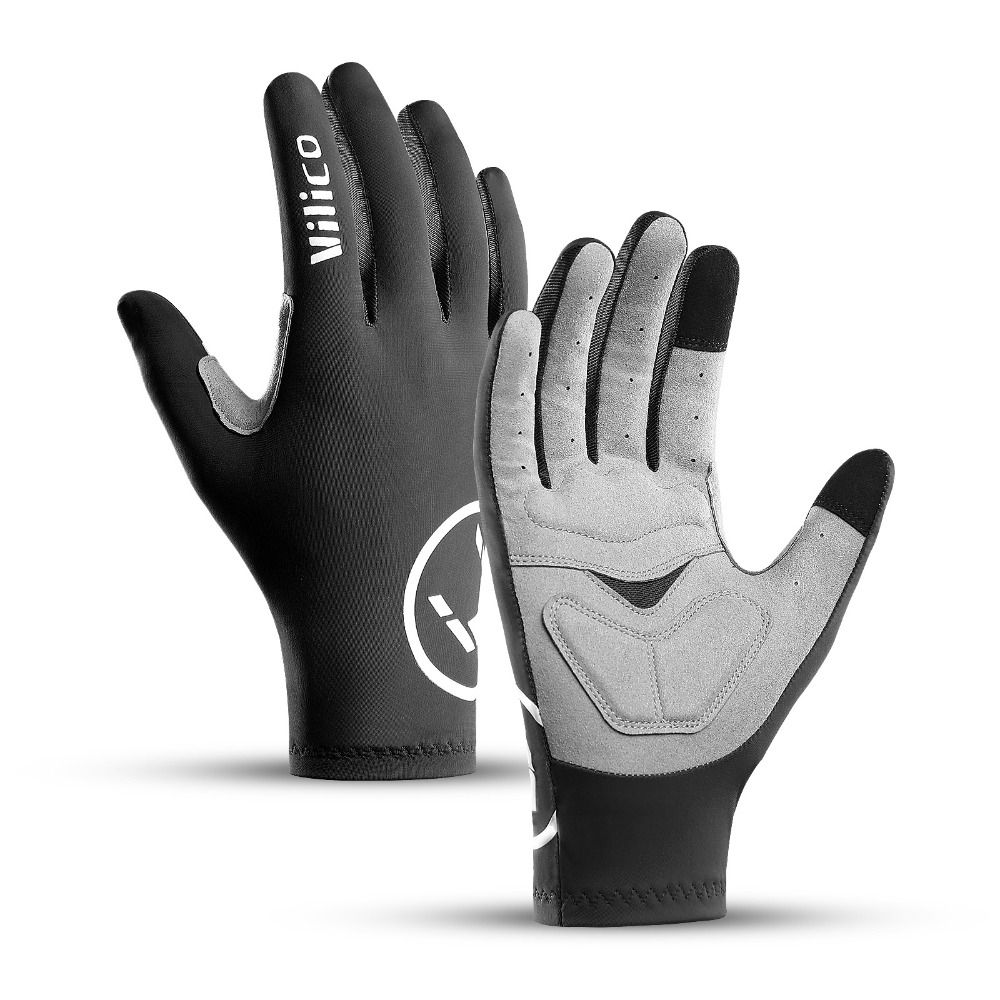 Elastic Full Fingers Bicycle Mittens Shock Absorption Racing Road Bike Glove  Running Sports