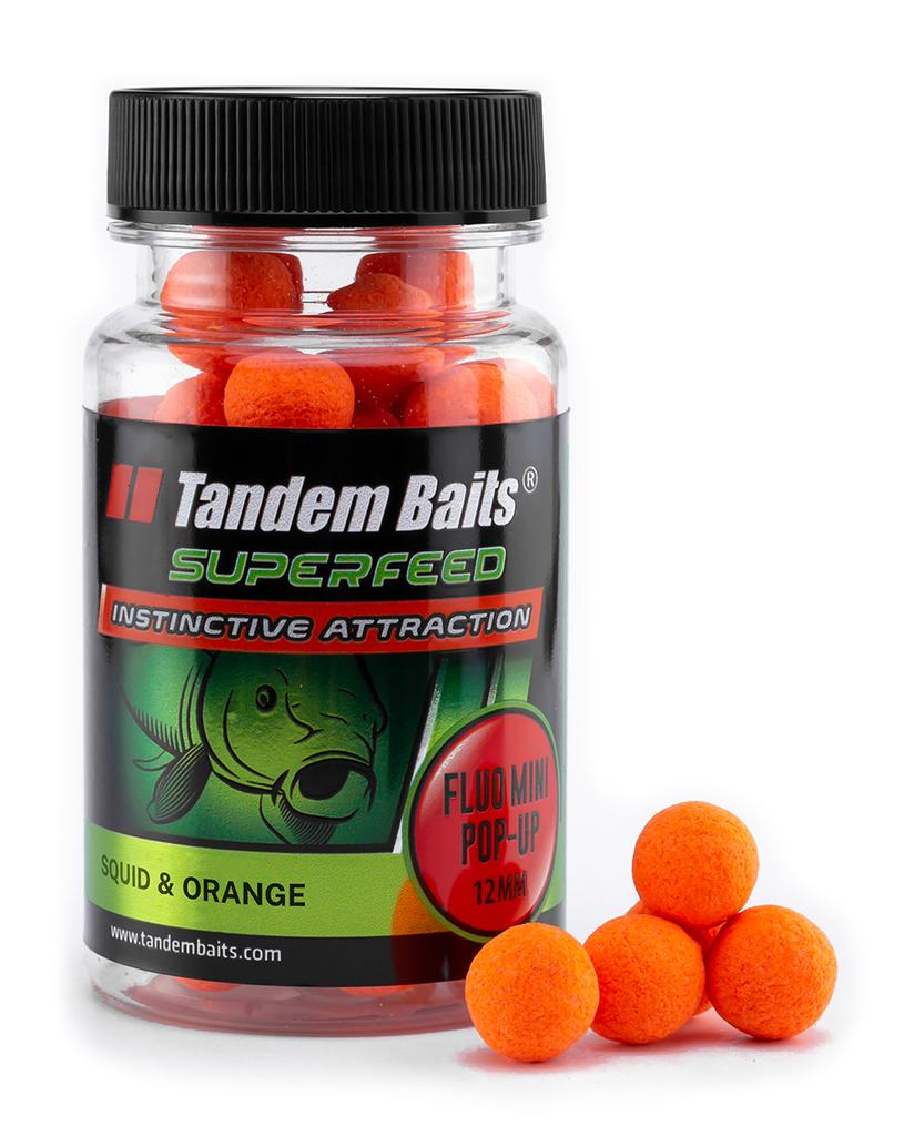 Superfeed fluo mini pop-up - kulki pływające 12mm/30g squid & orange