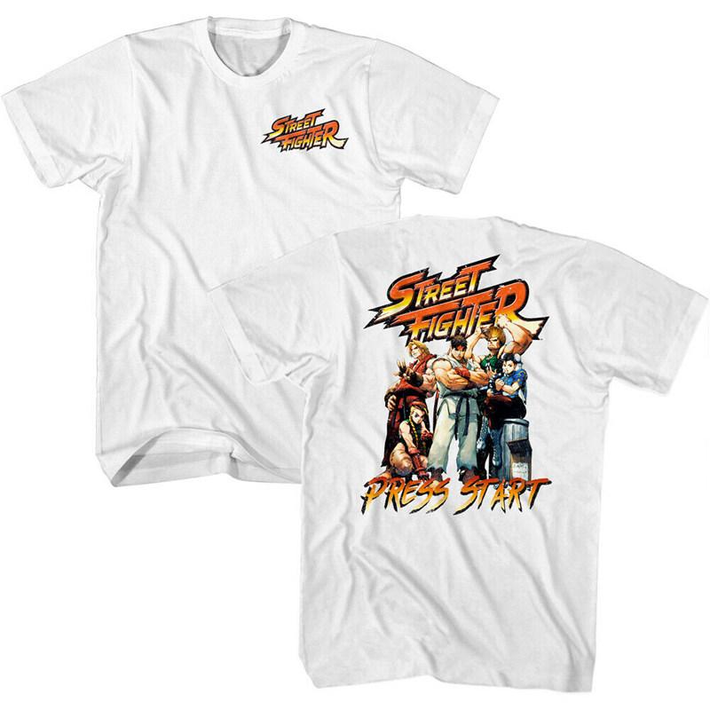Pop Summer Street Fighter (1990s) Champion Street Fighter Video Game Character Printable Unisexs ShortSleeved TShirt