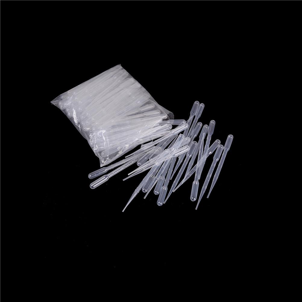 100Pcs 3Ml Transparent Pipettes Disposable Safe Dropper Graduated Pipettes