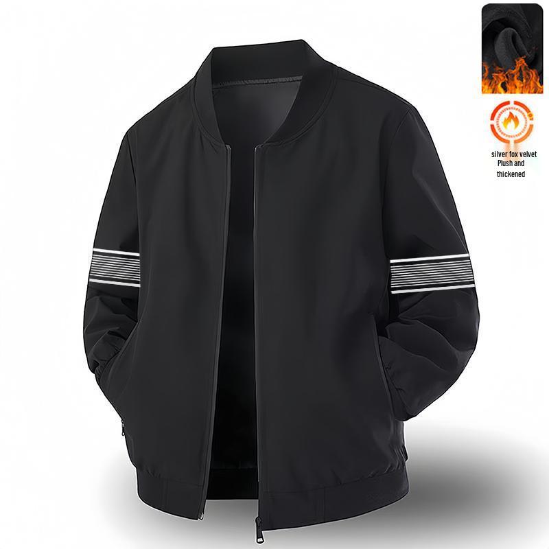 Męska bluza z kapturem na pluszowym podbiciu, z kołnierzem stojącym - Jesień/Zima, Przyjazna dla skóry, Codzienna, Wygodna, Modna.