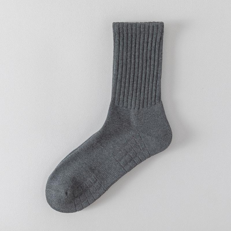 Men's Thin Socks, Autumn and Winter Sports, Running, Pure Cotton Towel Base Socks, Basketball Anti-odor, Badminton Long Socks, Cotton Socks