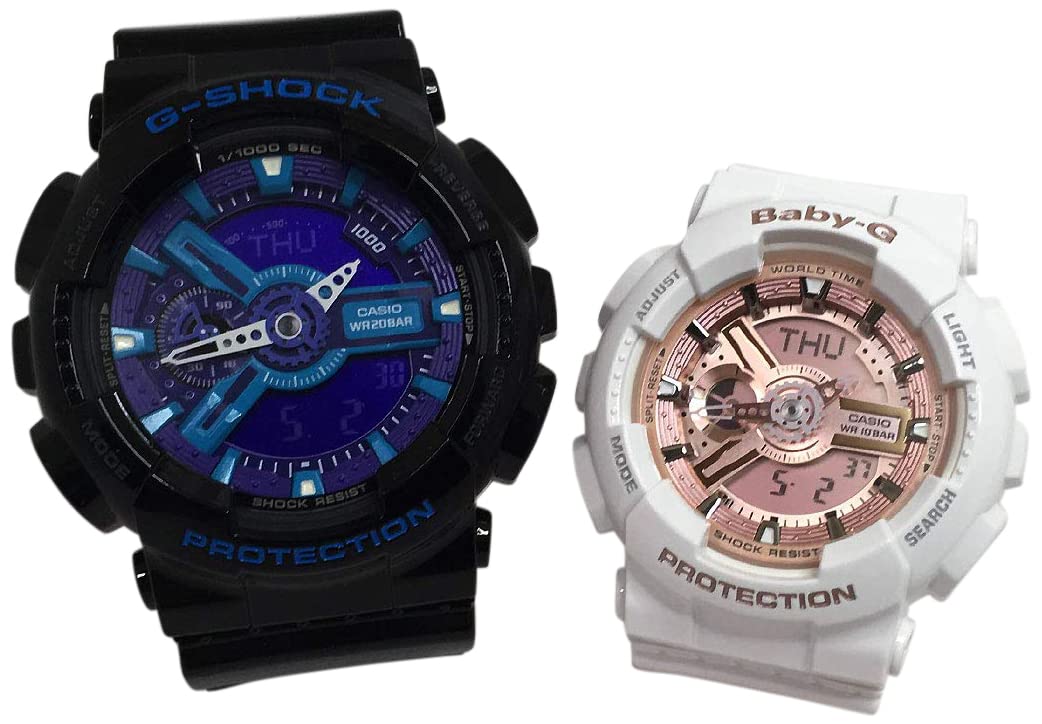 

Casio CASIO watch G-SHOCK & BABY-G pair watch in genuine pair case G-Shock & Baby G Blue Blue White Set of 2 GA-110HC-1AJF BA-110-7A1JF Country