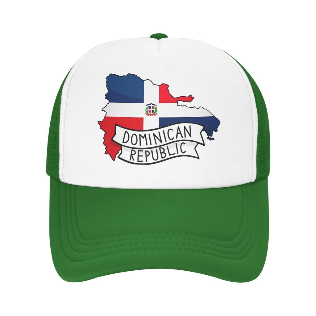 Unisex Dominican Republic Flag Map Trucker Cap Mesh Baseball Cap Snapback Caps Dad Hat Trucker Worker Cap Breathable Cap Summer