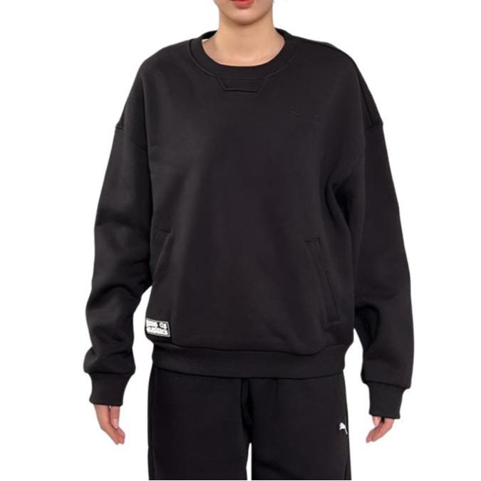 

Puma Классическая удобная спортивная повседневная толстовка с длинным рукавом и круглым вырезом, унисекс, 633514-01 S