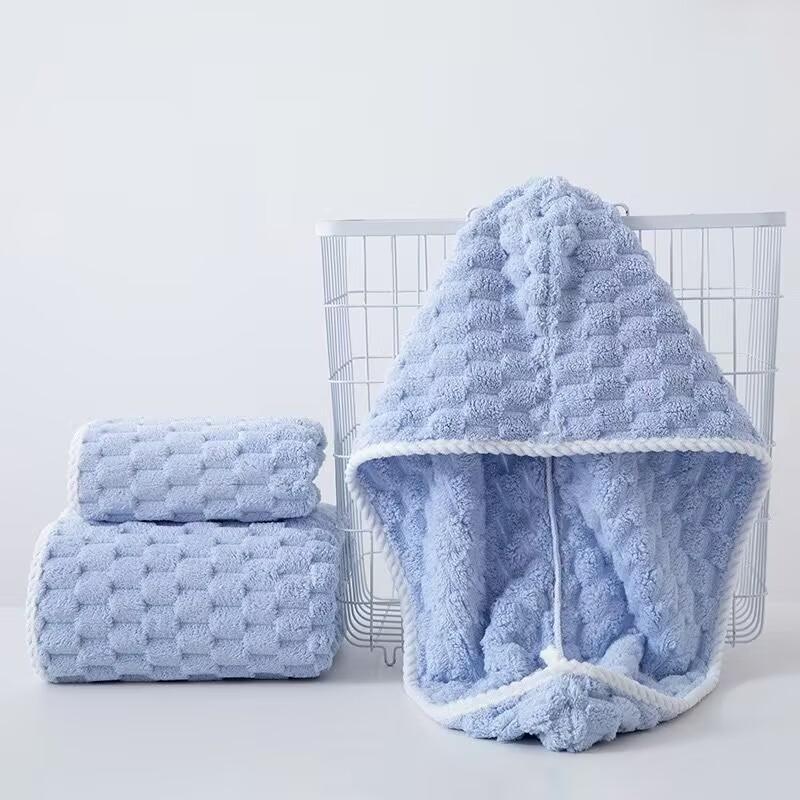 

3 шт./комплект мягкого ультратонкого волокна банное полотенце, впитывающее и быстросохнущее полотенце, домашнее мягкое утолщенное коралловое бархатное банное полотенце синий