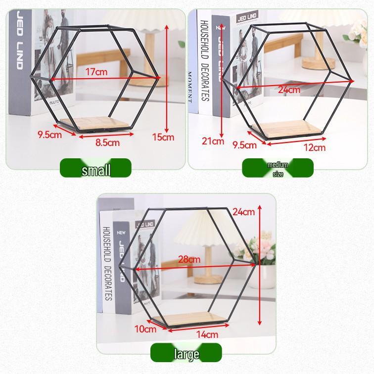 Hexagonal Wall-Mounted Storage Shelf for Living Room or Bedroom