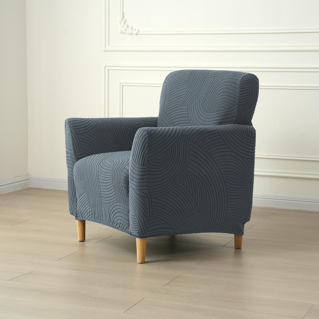Nordic Club Tub Sofa Cover Elastic Single Armchair Slipcover Stretch Soft Chair Slipcover for Bar Counter Living Room Bedroom