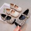 Fashion Retro Girls' Shoes 2025 Spring New Kids Leather Shoe Simple Girl Princess Shoes Anti Slip Child Casual Shoe Zapatos Niña