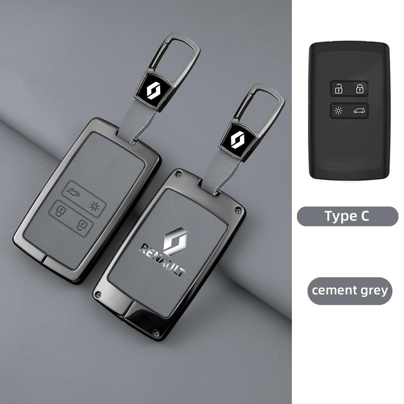 2026 Hot For Renault Interior Stickers Zinc Alloy Car Key Case Cover Shell For Renault Koleos Captur Kadjar Megane Clio Talisman