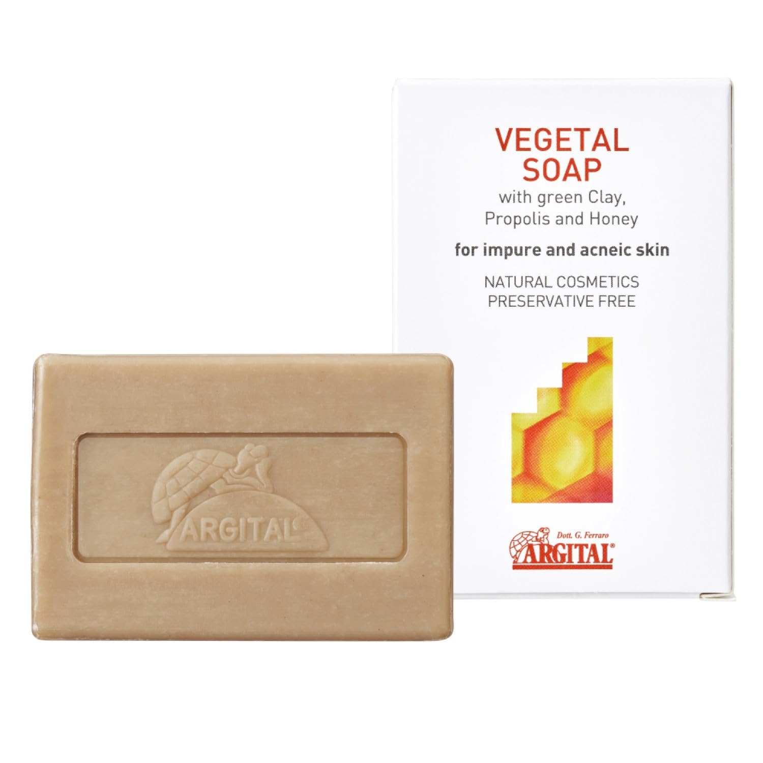 

ARGITAL Растительное мыло Pure 100 г [Официальный] (Прополис и мед) коричневый