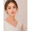 VOTRE COUTURE Pearl Necklace and Earrings, 8mm, Made in Japan, Suitable for Formal Occasions,
