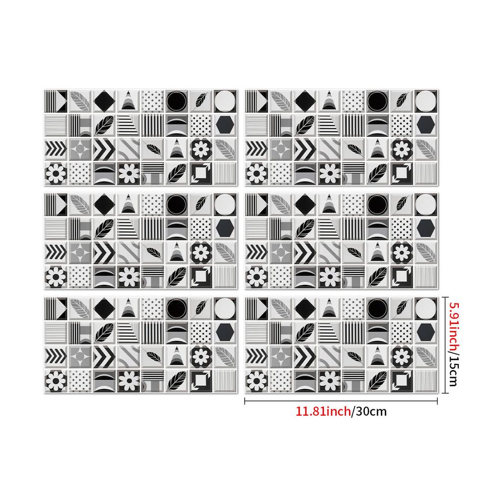 Industrial Style Retro American Tile Sticker, Self-Adhesive Waterproof Pvc Wall Decoration Kitchen Bedroom Wall Sticker Wallpaper