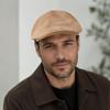 Solid Color Winter Forward Hat Warm Retro Flat Cap Unisex Suede Newsboy Cap  Daily