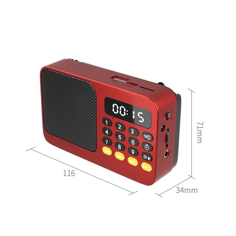 Lecteur Mp3 Numérique Usb Rechargeable Portable Radio Lecteur de Musique Haut-parleur Appareils Fournitures Avec Écran Led Radio