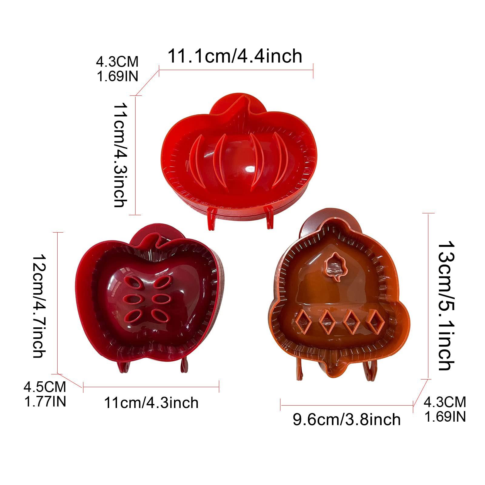 

3 Pieces Pocket Pie Molds Apples-Pumpkins And Acorn-Shape Pie Maker Pie Pie Mold Baking Lover
