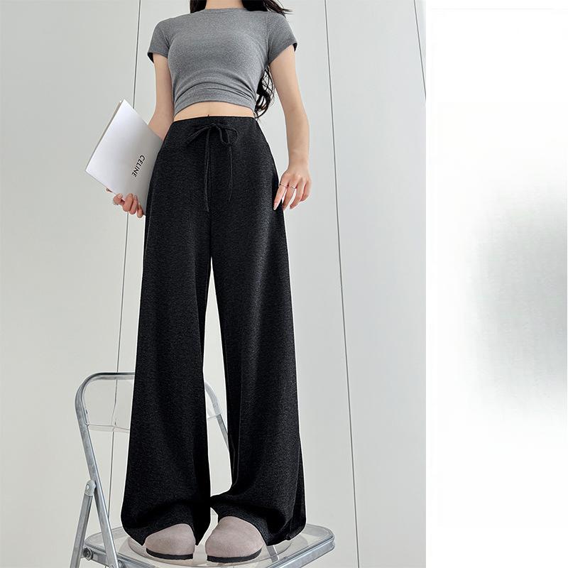 New Summer Loose Straight-leg Pants High Waist and Thin Casual Wide-leg Pants