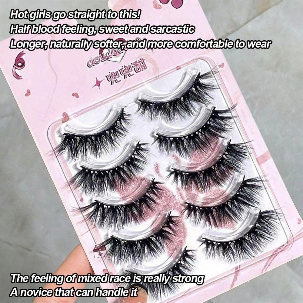 3D Silk Fiber Eyelash Extension Thick Cross Voluminous Lashes Woman's Fashion False Eyelashes