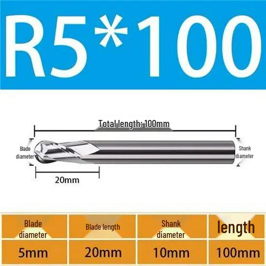 65° Metal Ceramic Flat-Bottom End Mill/Ball Nose End Mill/High-Gloss Mirror Face Mill