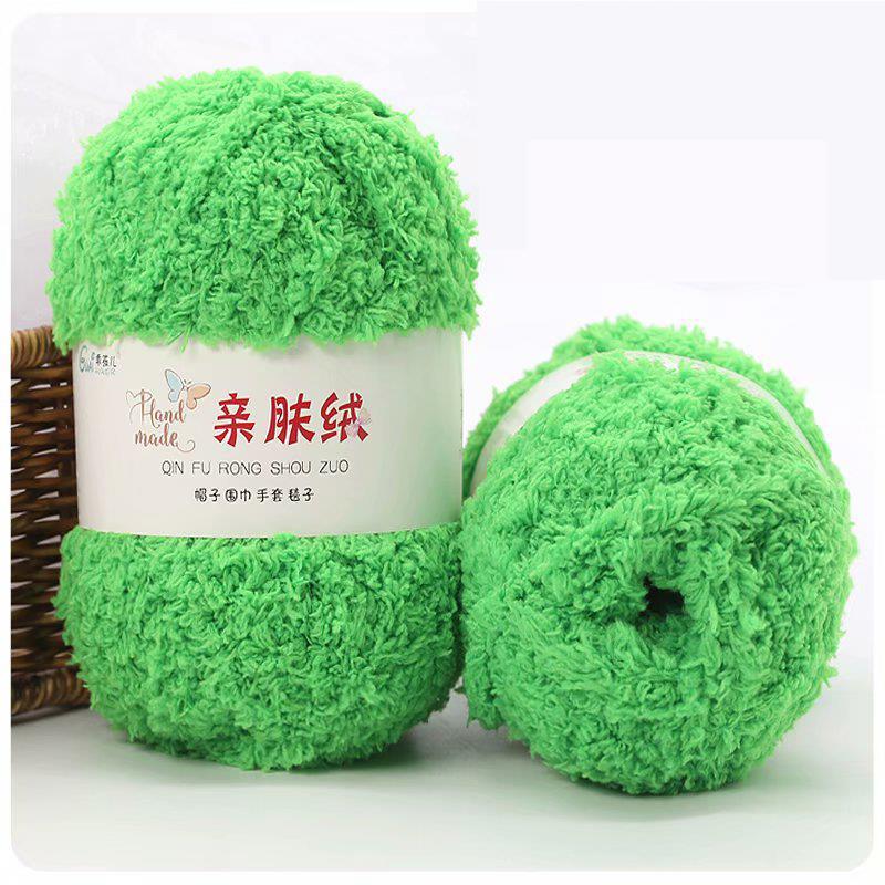 50 g/Bündel Chenillegarn, weicher, dünner Korallensamt-Handtuchfaden zum Stricken, Häkelgarn, Handstricken, Häkeln, DIY-Pullover, Puppen