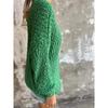 Autumn and Winter Women's Crewel Knit V-Neck Slouchy Long Sleeve Sweater
