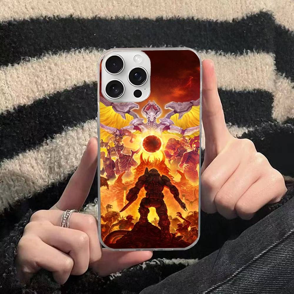 

Cool Game H-DOOM Eternal-S Phone Case For iPhone 17 16 15 14 13 12 11 Pro Max Plus Satin Colorful Cover iPhone 16 pro