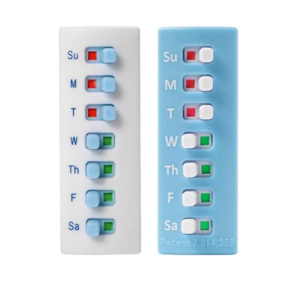 Pill Reminder And Tracker Tool Reusable Peel And Stick Medication Pet Med Reminder Sunday to Saturday Tracker Attach to Your Bottle for Travel