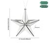 Shiny Electroplated Gold, Silver & Red Five-Pointed Star Christmas Tree Ornaments