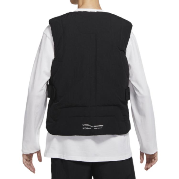 Jordan Solid Color V-Neck Single-Breasted Vest Men Vests Black DR1438-010