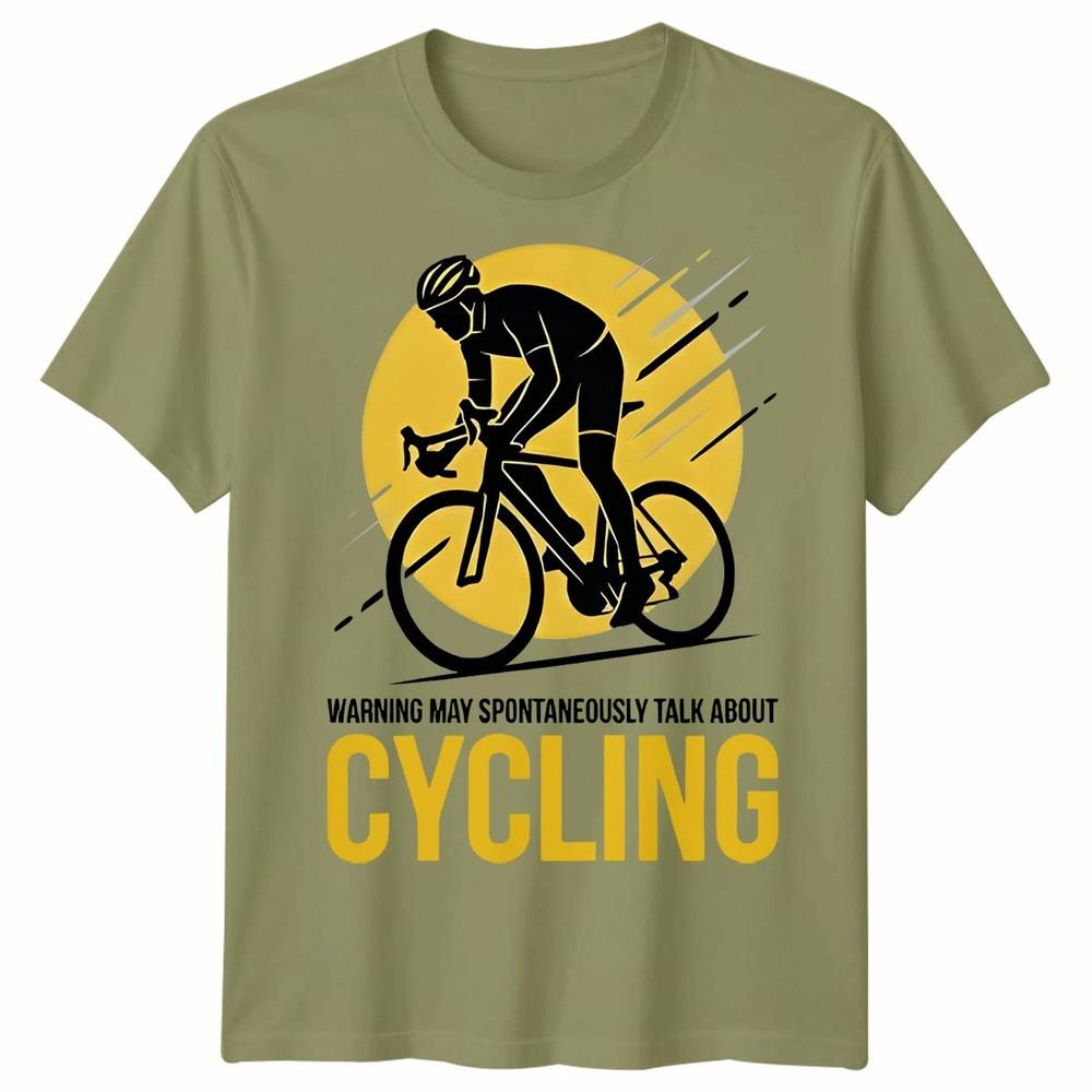 May Spontaneously Talk About Cycling Unisex T Shirt Novelty Gift Biker Cyclist