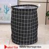 Waterproof Cotton Linen Laundry Basket and Toy Storage Hamper