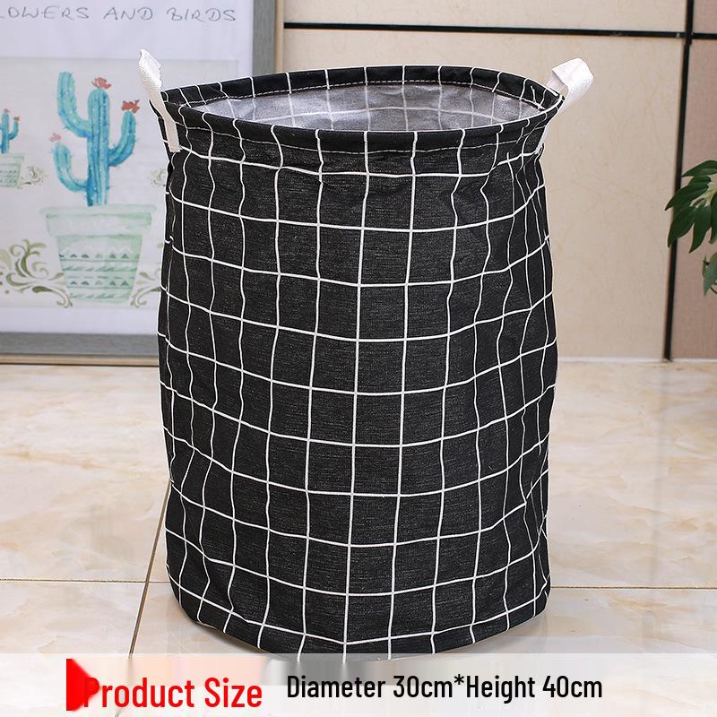 Waterproof Cotton Linen Laundry Basket and Toy Storage Hamper