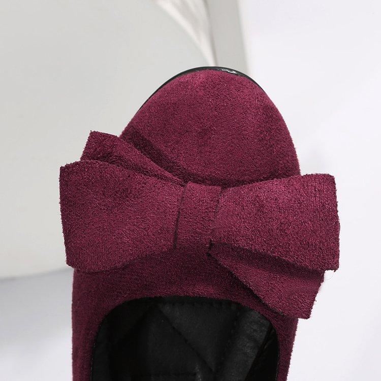 2026 New Womens Flat Casual Shoes Soft Suede Bow Round Toe Loafers Slip On Comfortable Walking Shoes Big Size Available