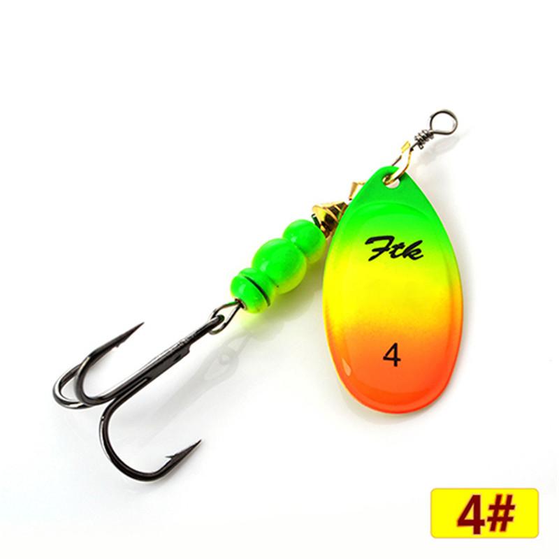 

Риболовна блешня Mepps FTK 1/5 шт. Різні кольори басових приманок Size 4 різнокольоровий